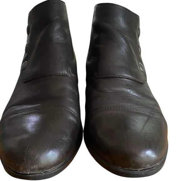 Ariat "3 Snap Spat" Women's Dk Brown Leather Chelsea Ankle Bootie/Boot, Size 8 - Picture 7 of 15